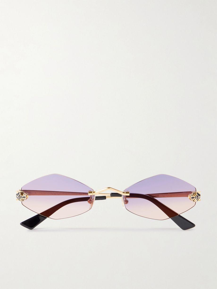 Panthère hexagon-frame gold-tone sunglasses by CARTIER EYEWEAR