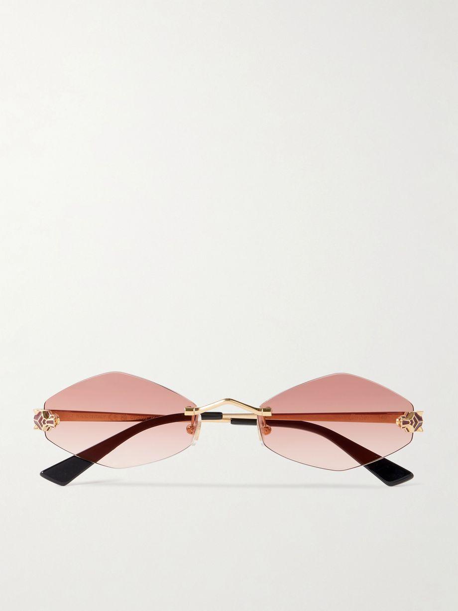 Panthère hexagon-frame gold-tone sunglasses by CARTIER EYEWEAR
