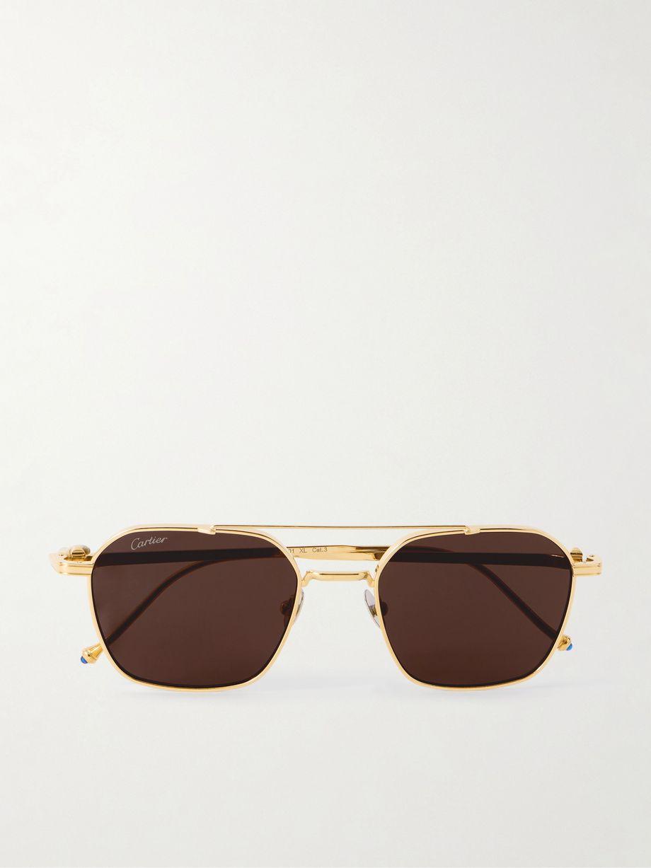 Pasha gold-tone aviator-style sunglasses by CARTIER EYEWEAR