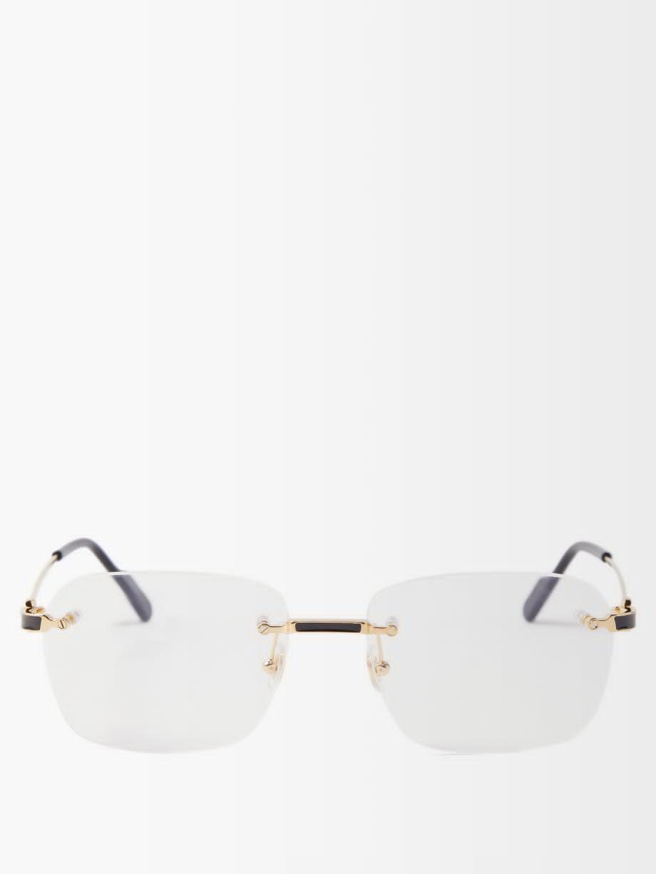 Première de Cartier rimless metal glasses by CARTIER EYEWEAR | jellibeans