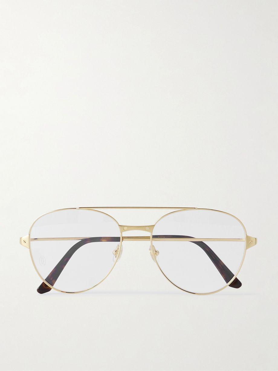 Santos de Cartier aviator-style gold-tone optical glasses by CARTIER EYEWEAR
