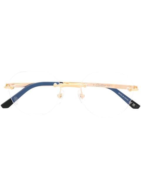 Santos de Cartier rimless glasses by CARTIER EYEWEAR
