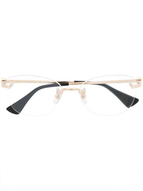 frameless contrast-tips glasses by CARTIER EYEWEAR