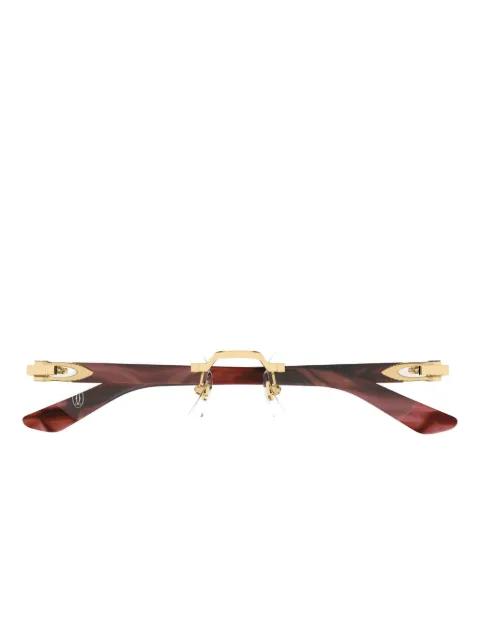 geometric-frame glasses by CARTIER EYEWEAR