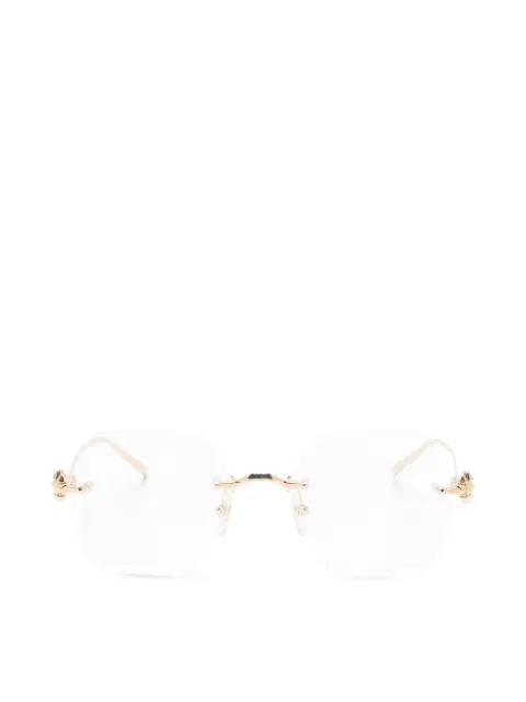 geometric-frame glasses by CARTIER EYEWEAR