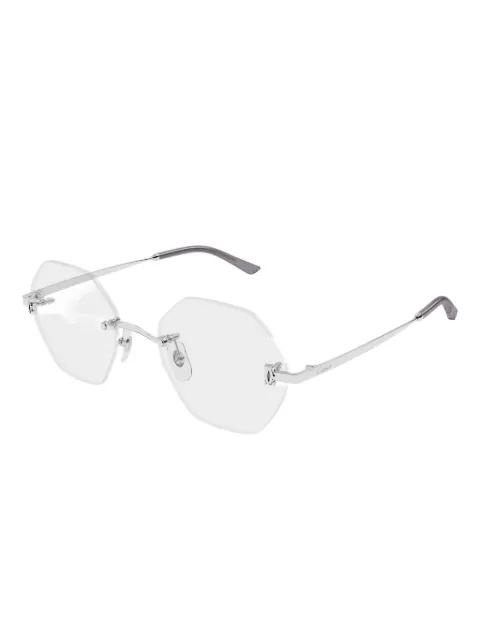 geometric-frame glasses by CARTIER EYEWEAR