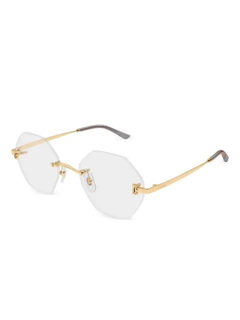 geometric-frame rimless glasses by CARTIER EYEWEAR