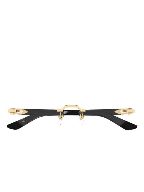 geometric-frame rimless glasses by CARTIER EYEWEAR
