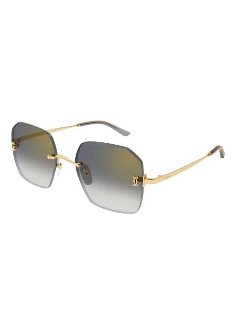 geometric-frame rimless sunglasses by CARTIER EYEWEAR