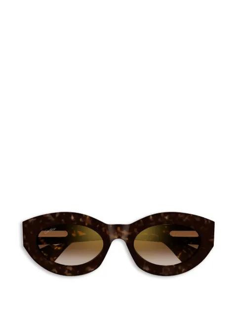leopard-detail sunglasses by CARTIER EYEWEAR