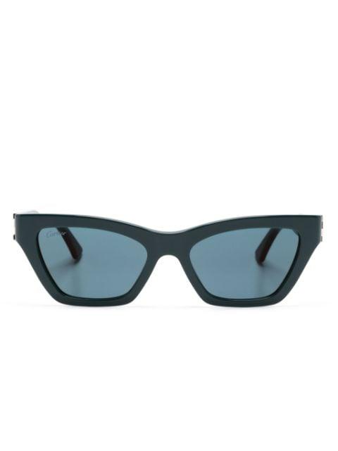 logo-plaque rectangle-frame sunglasses by CARTIER EYEWEAR