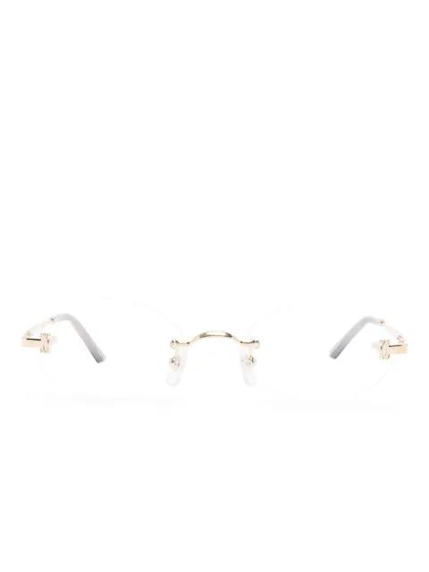 oval-frame glasses by CARTIER EYEWEAR