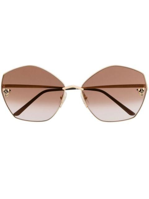 panther-head tinted sunglasses by CARTIER EYEWEAR