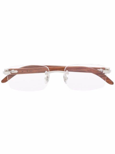 rectangle-frame glasses by CARTIER EYEWEAR