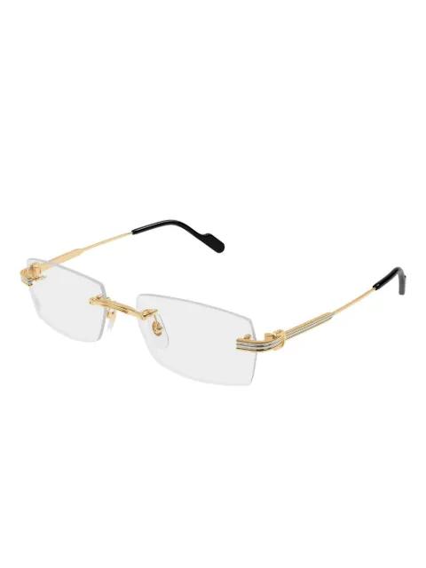 rectangle-frame rimless glasses by CARTIER EYEWEAR