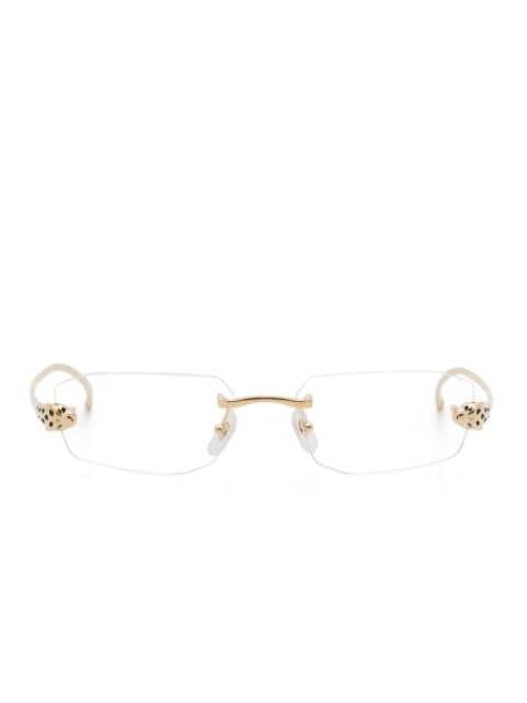 rectangle-frame rimless glasses by CARTIER EYEWEAR