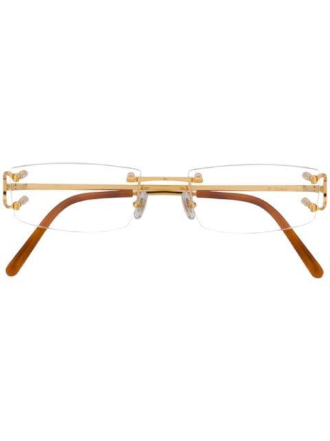 rectangular frame glasses by CARTIER EYEWEAR