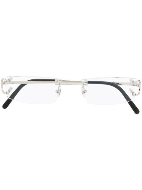 rectangular rimless glasses by CARTIER EYEWEAR