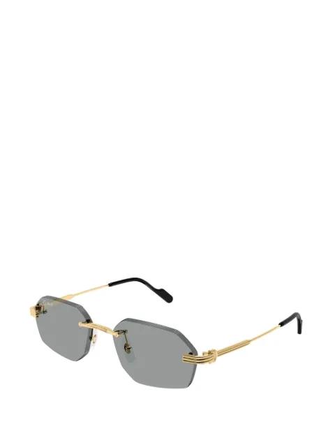 rimless geometric-frame sunglasses by CARTIER EYEWEAR