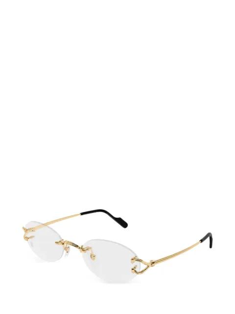 rimless oval-frame glasses by CARTIER EYEWEAR