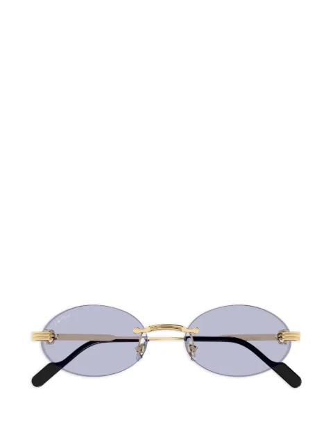 rimless oval-frame sunglasses by CARTIER EYEWEAR