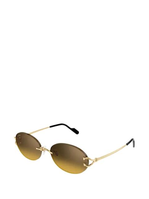 rimless oval-frame sunglasses by CARTIER EYEWEAR