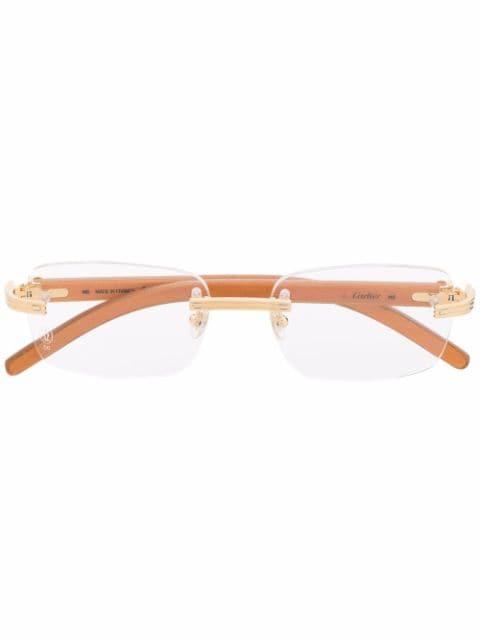 rimless square-frame glasses by CARTIER EYEWEAR