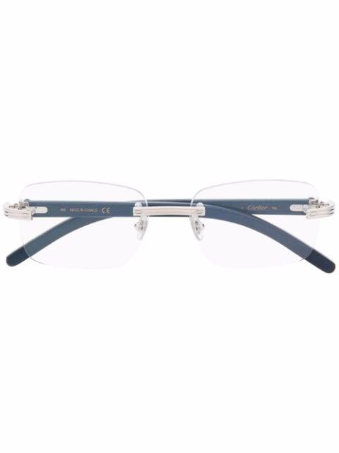 rimless square-frame glasses by CARTIER EYEWEAR