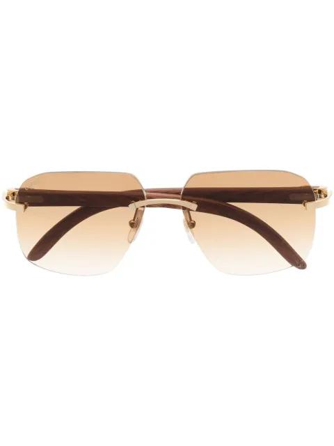 tinted square-frame sunglasses by CARTIER EYEWEAR