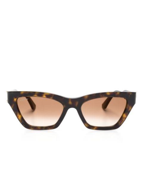 tortoiseshell cat-eye frame sunglasses by CARTIER EYEWEAR