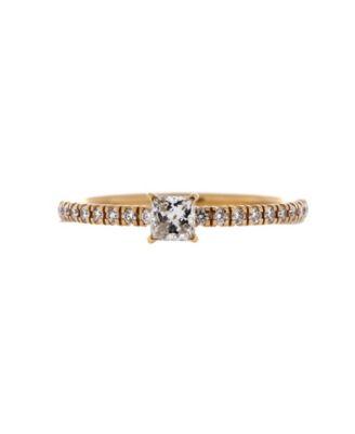 Etincelle de Cartier Ring 18K Gold with Princess Cut Diamond and Pave Diamonds by  CARTIER