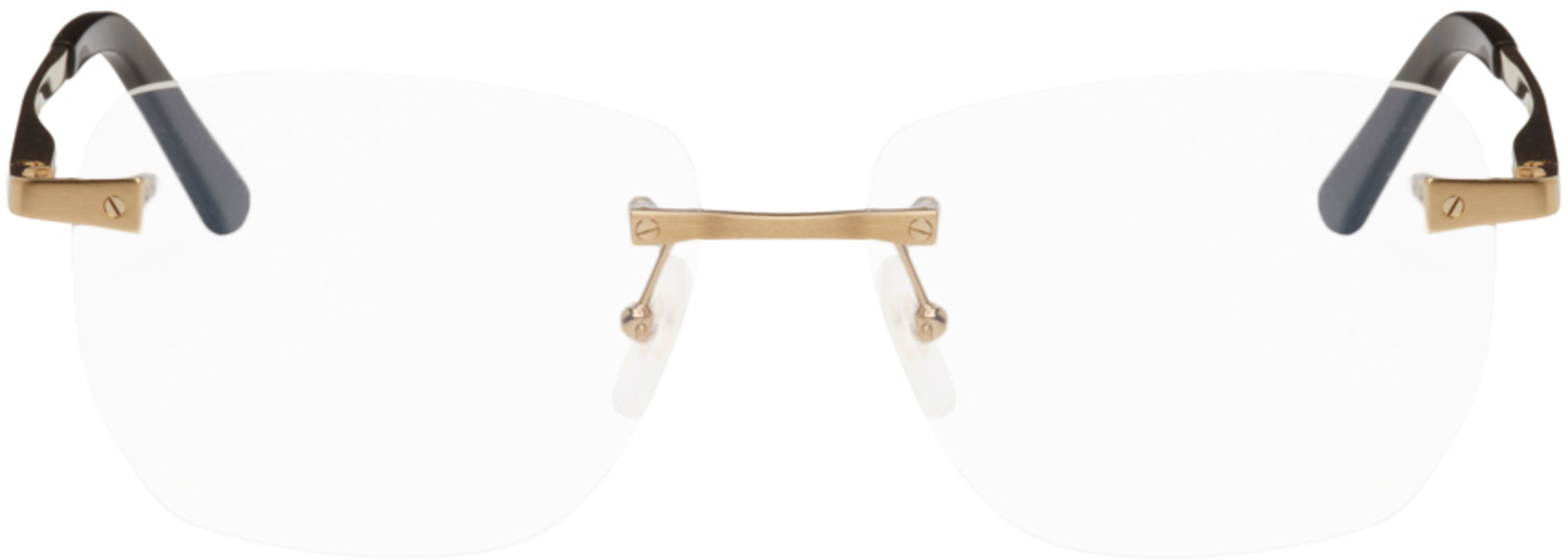 Gold Rimless Glasses by CARTIER