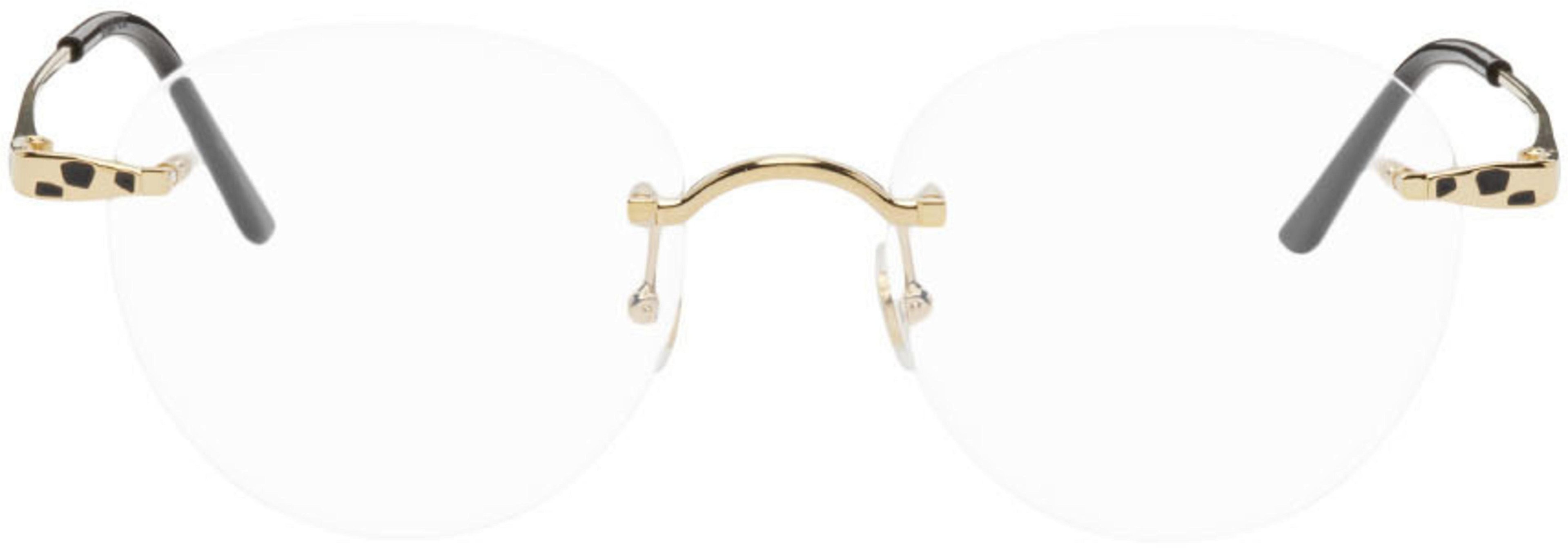 Gold Round Optical Glasses by CARTIER