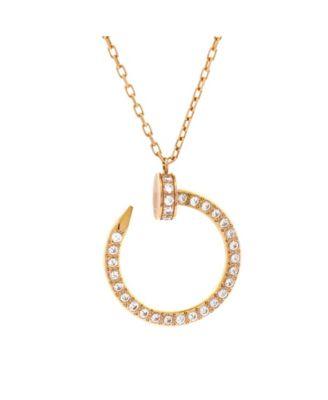 Juste un Clou Pendant Necklace 18K Rose Gold and Pave Diamonds by  CARTIER