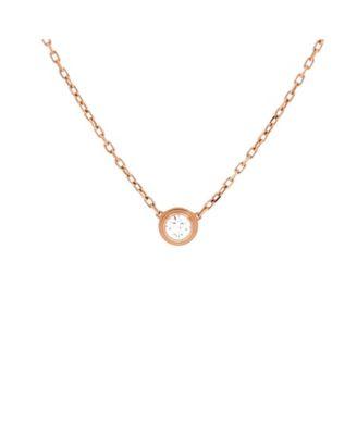 Large Cartier D'Amour Pendant Necklace 18K Rose Gold with Diamond 16" by  CARTIER