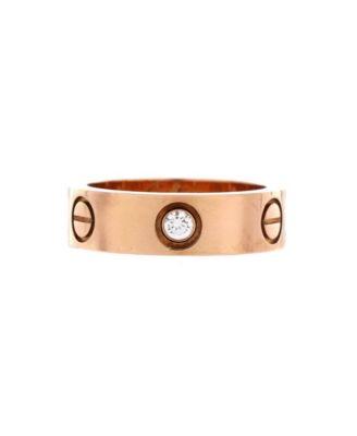 Love 3 Diamonds Band Ring 18K Rose Gold with Diamonds by  CARTIER