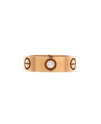 Love 3 Diamonds Band Ring 18K Rose Gold with Diamonds by  CARTIER