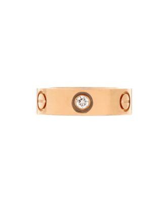 Love 3 Diamonds Band Ring 18K Rose Gold with Diamonds by  CARTIER