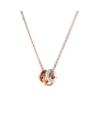 Love 3 Ring Pendant Necklace 18K Rose Gold and 18K White Gold with 6 Diamonds by  CARTIER