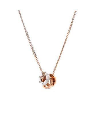 Love 3 Ring Pendant Necklace 18K Rose Gold and 18K White Gold with 6 Diamonds by  CARTIER