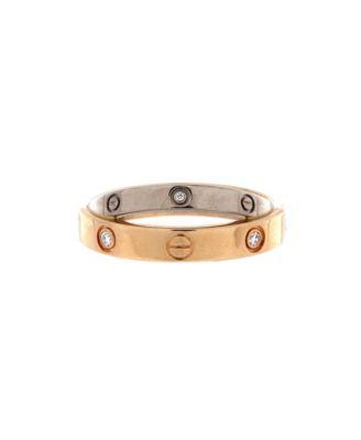 Love 6 Diamonds Double Ring 18K Rose Gold and 18K White Gold with Diamonds by  CARTIER