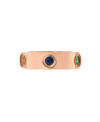 Love 6 Stone Band Ring 18K Rose Gold with Sapphires by  CARTIER