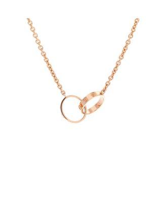 Love Interlocking Necklace 18K Rose Gold 17.25" by  CARTIER