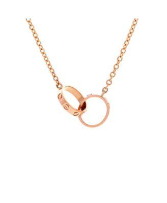 Love Interlocking Necklace 18K Rose Gold by  CARTIER