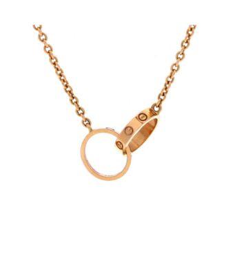 Love Interlocking Necklace 18K Rose Gold by  CARTIER