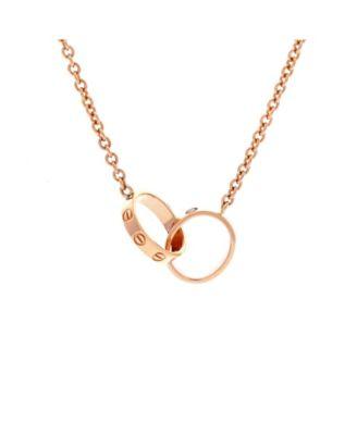 Love Interlocking Necklace 18K Rose Gold by  CARTIER