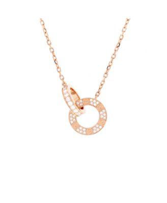 Love Interlocking Pave Necklace 18K Rose Gold and Diamonds by  CARTIER