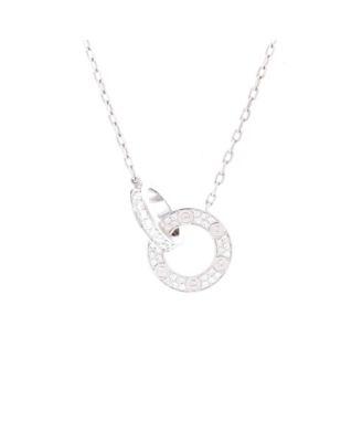 Love Interlocking Pave Necklace 18K White Gold and Diamonds by  CARTIER