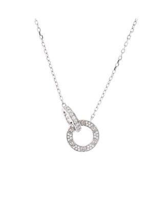 Love Interlocking Pave Necklace 18K White Gold and Diamonds by  CARTIER