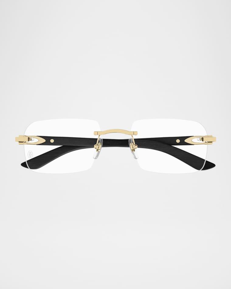 Men's CT0453OM Metal Rectangle Optical Frames by CARTIER